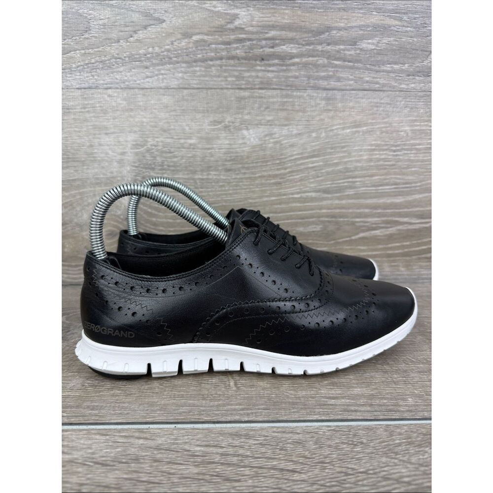 Cole Haan Zerogrand OS Women’s Sz 7.5B Black Leather Wingtip Oxford Low Sneakers